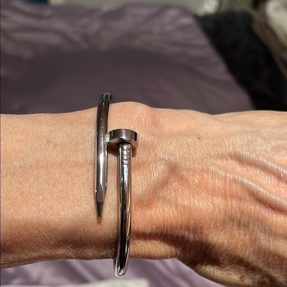 Silver Nail Design Bracelet NBW